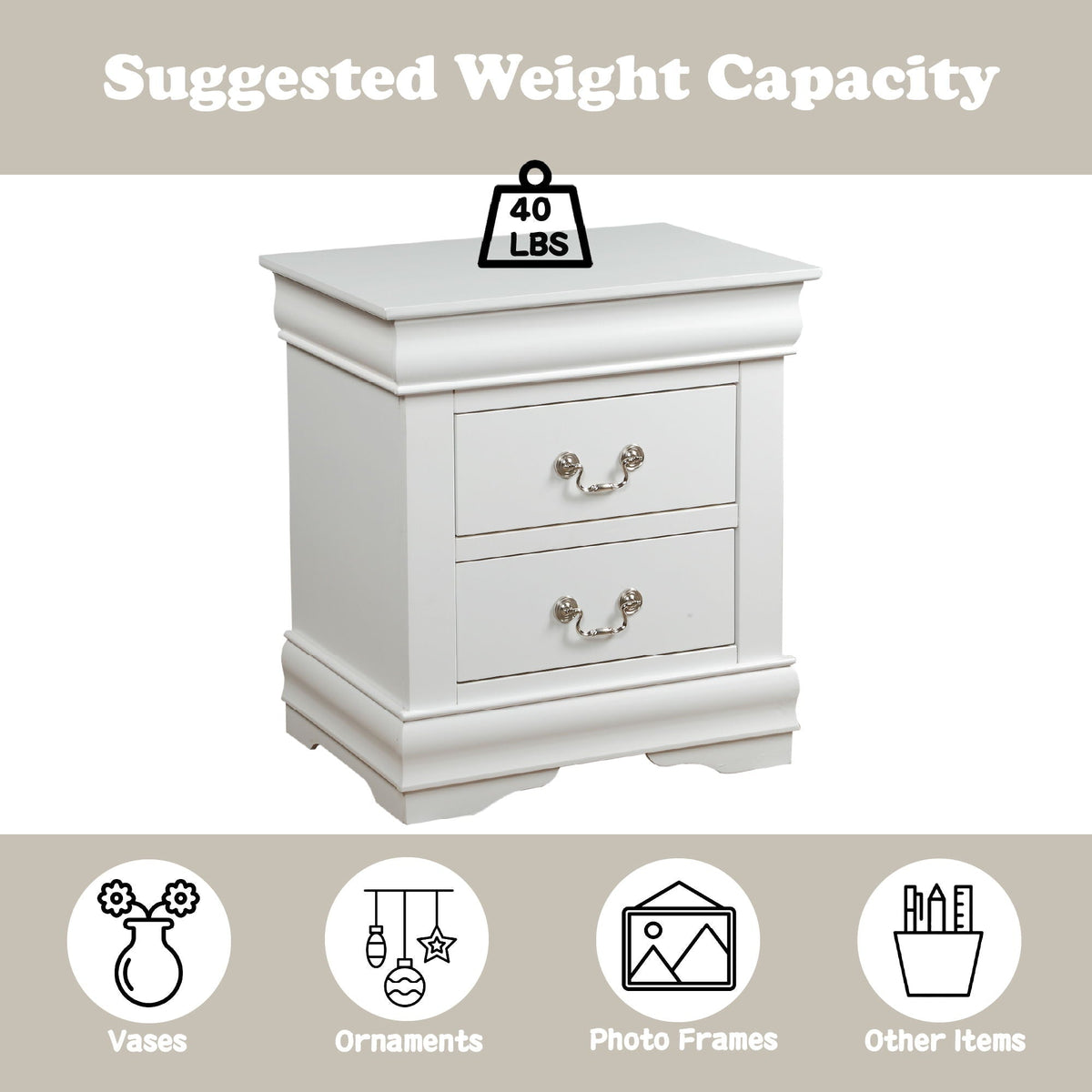 Louis Philippe Accent Nightstand