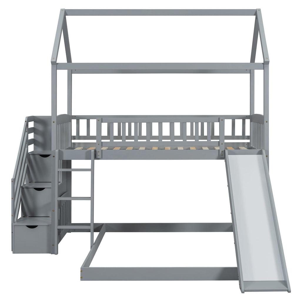 House Bunk Bed With Slide