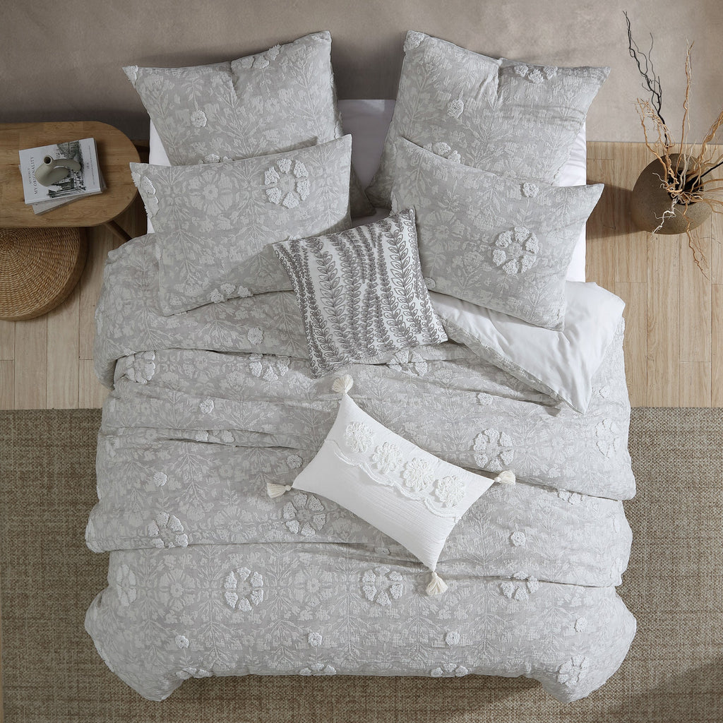 Tacey 5 Pc Textured Woven Jacquard Comforter Set