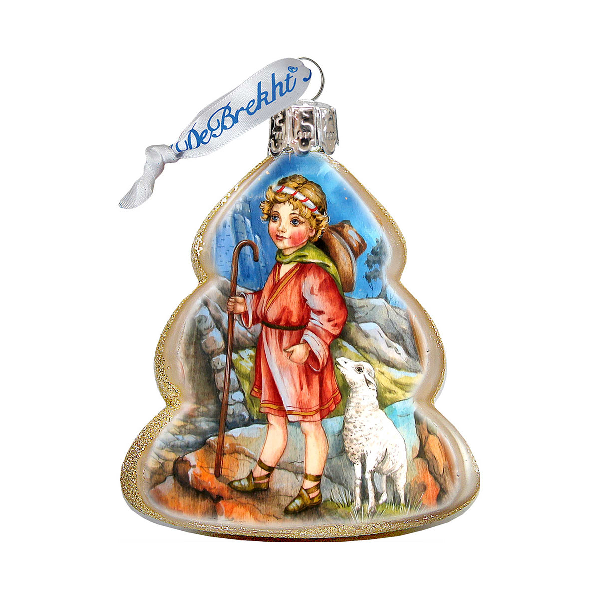 Shepherd Boy Mercury Glass Ornament by G. DeBrekht - Nativity Holiday Decor - 773034