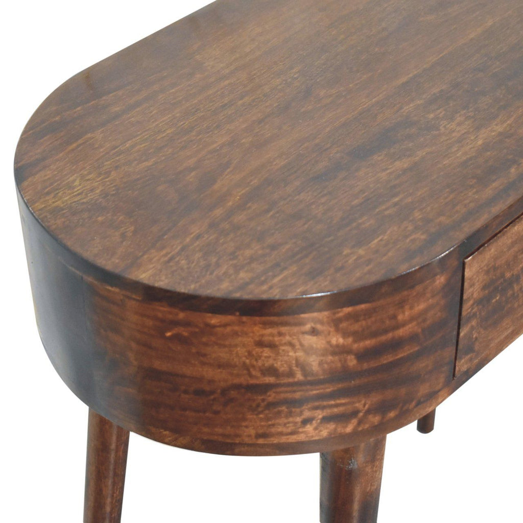 Rounded Wood Table