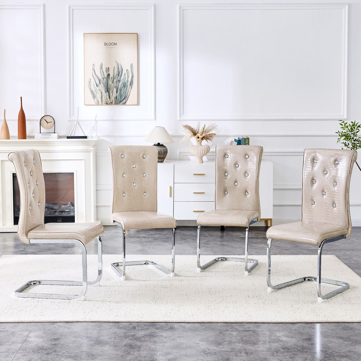 Elegant Design Upholstered Dining Chairs