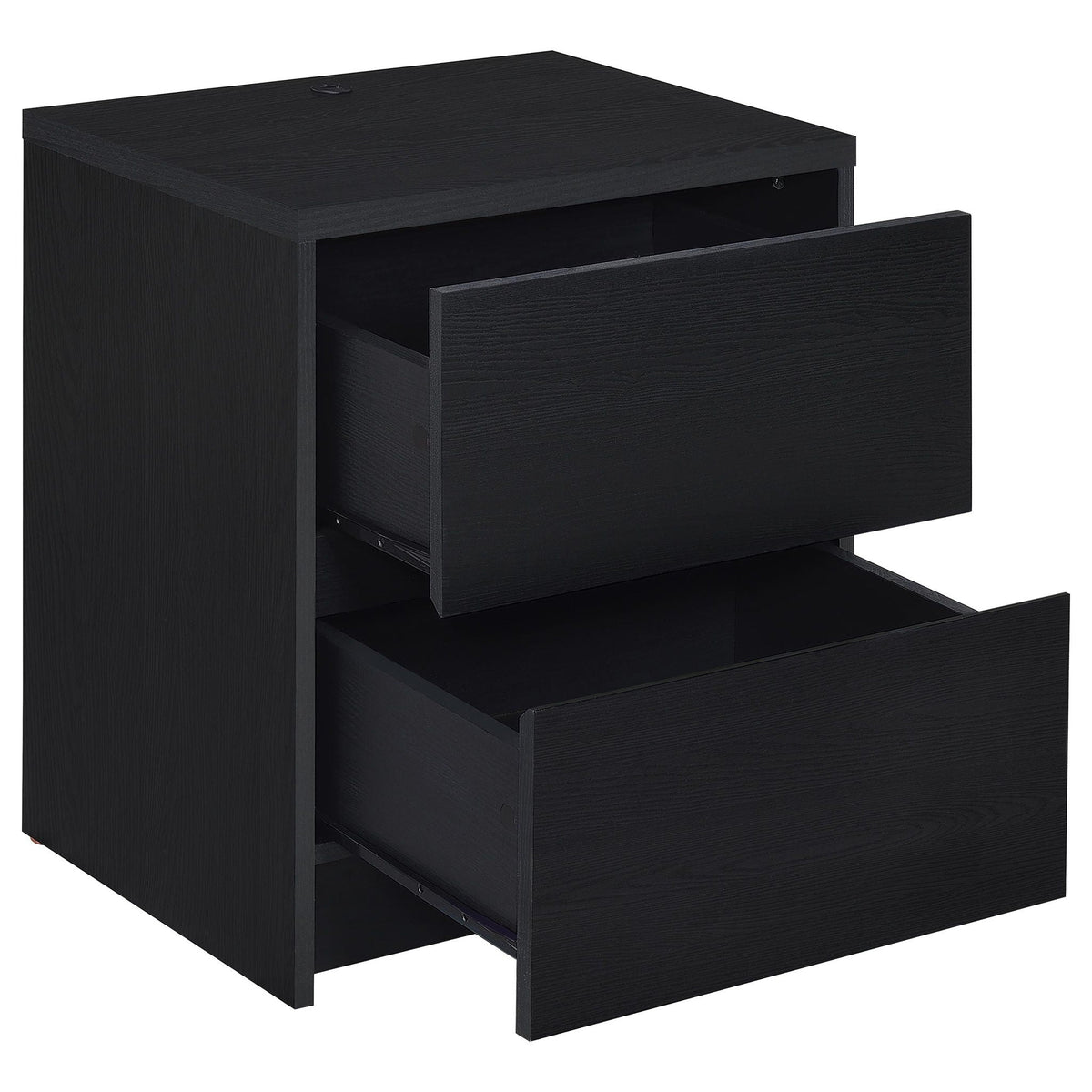 Geary - 2 Drawer Nightstand With LED Lights And USB Charging Ports