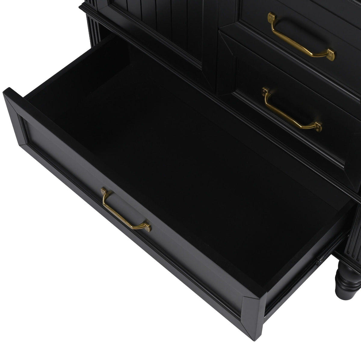 30" Bathroom Vanity With Sink, 3 Drawers, Adjustable Feet
