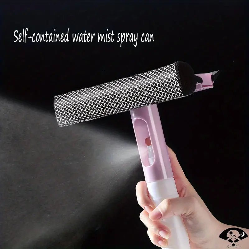 3-in-1 Glass Cleaner with Spray & Double-Sided Wiper