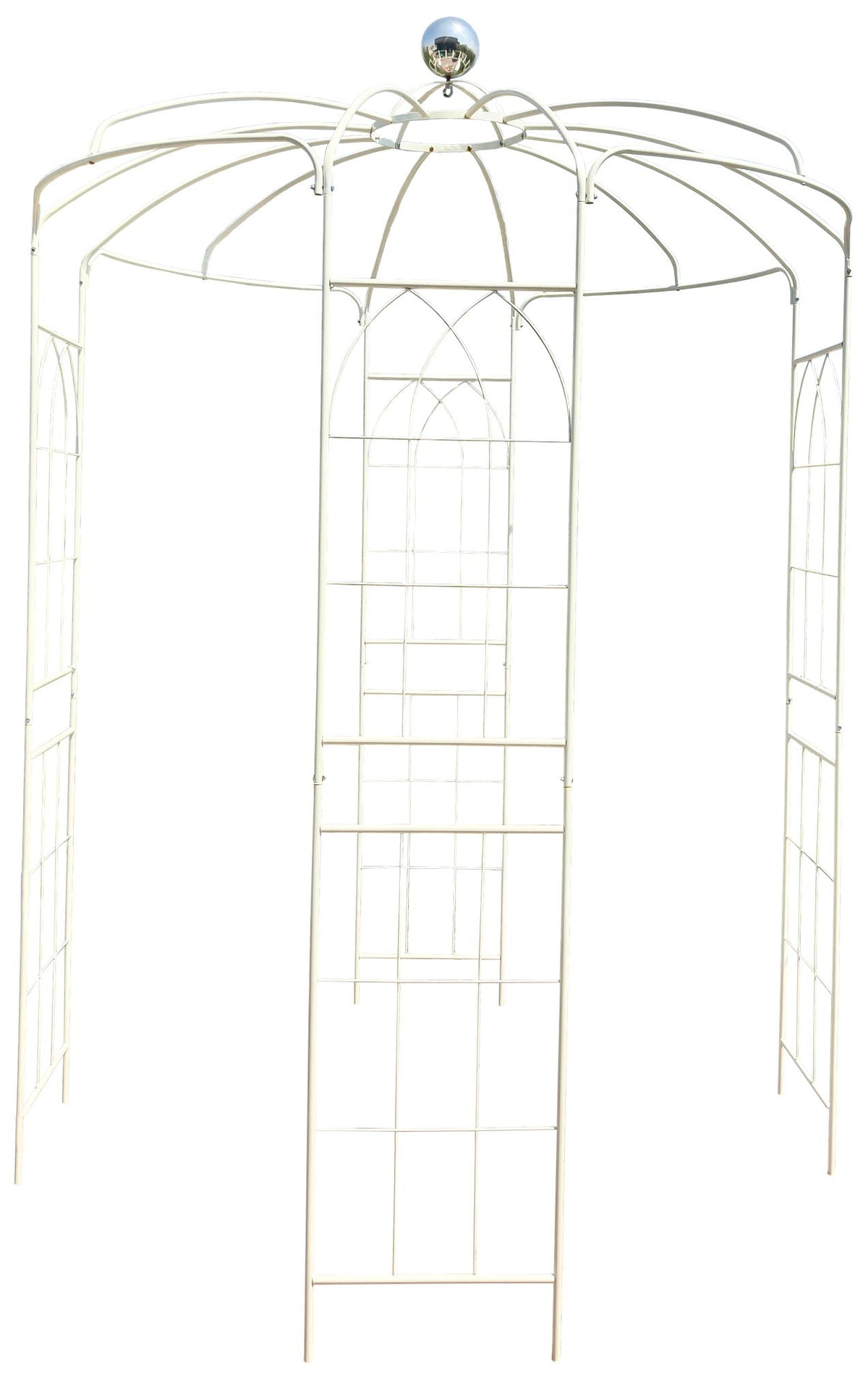Metal Garden Arch Iron Garden Arbors Gazebo Dia High Birdcage Shape Pergola Pavilion For Wedding Ceremony
