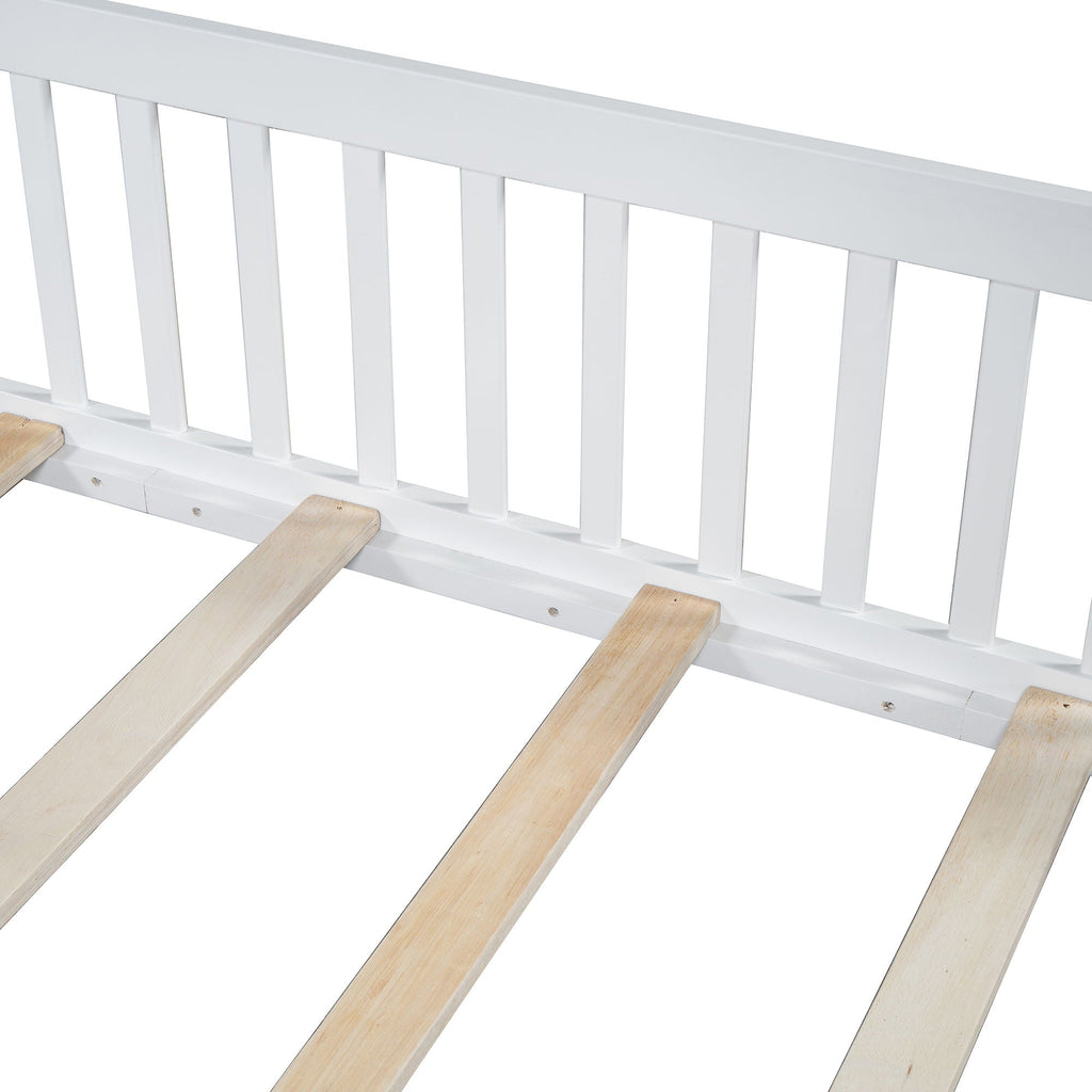 House Platform Bed With Guardrail