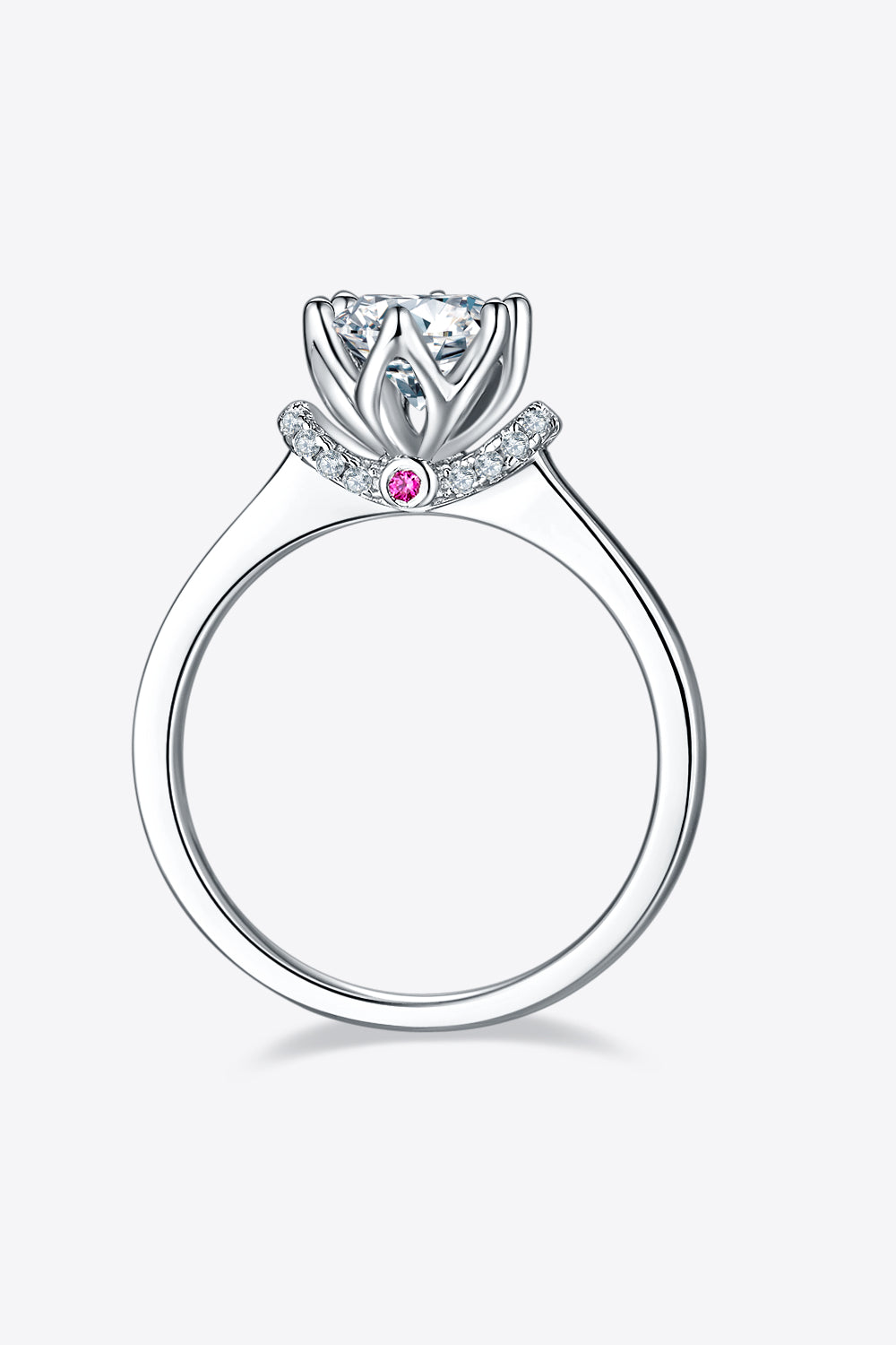 1 Carat Brilliant Round Cut Sparkala™ Platinum Over Pure Sterling Silver Ring