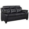 Eaton - Padded Sofa With Tufted Design - Black