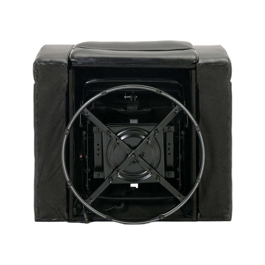 270 Degree Swivel Power Recliner With Tray Table, Phone Holder, Cup Holder, USB Port