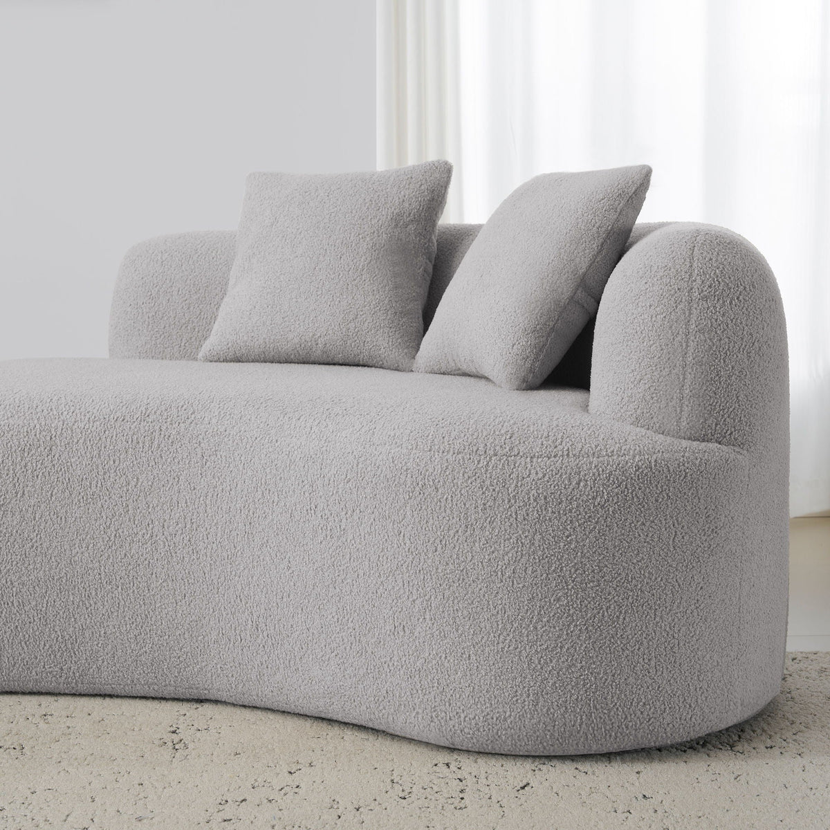 Curved 4 Seater Full Compression Sponge Sofa