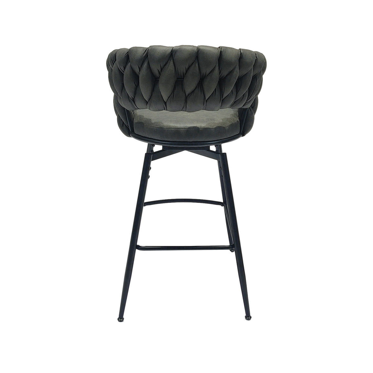 Bar Stool 360 Swivel With Back Footrest