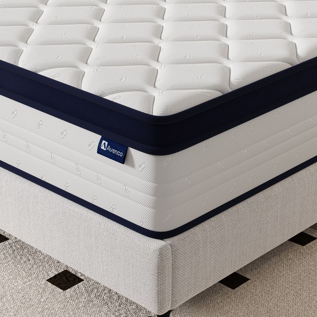Breezure Pocket Spring Hybrid Queen Size Mattress 12 Inch Motion Isolation Mattresses in a Box,Medium Firm