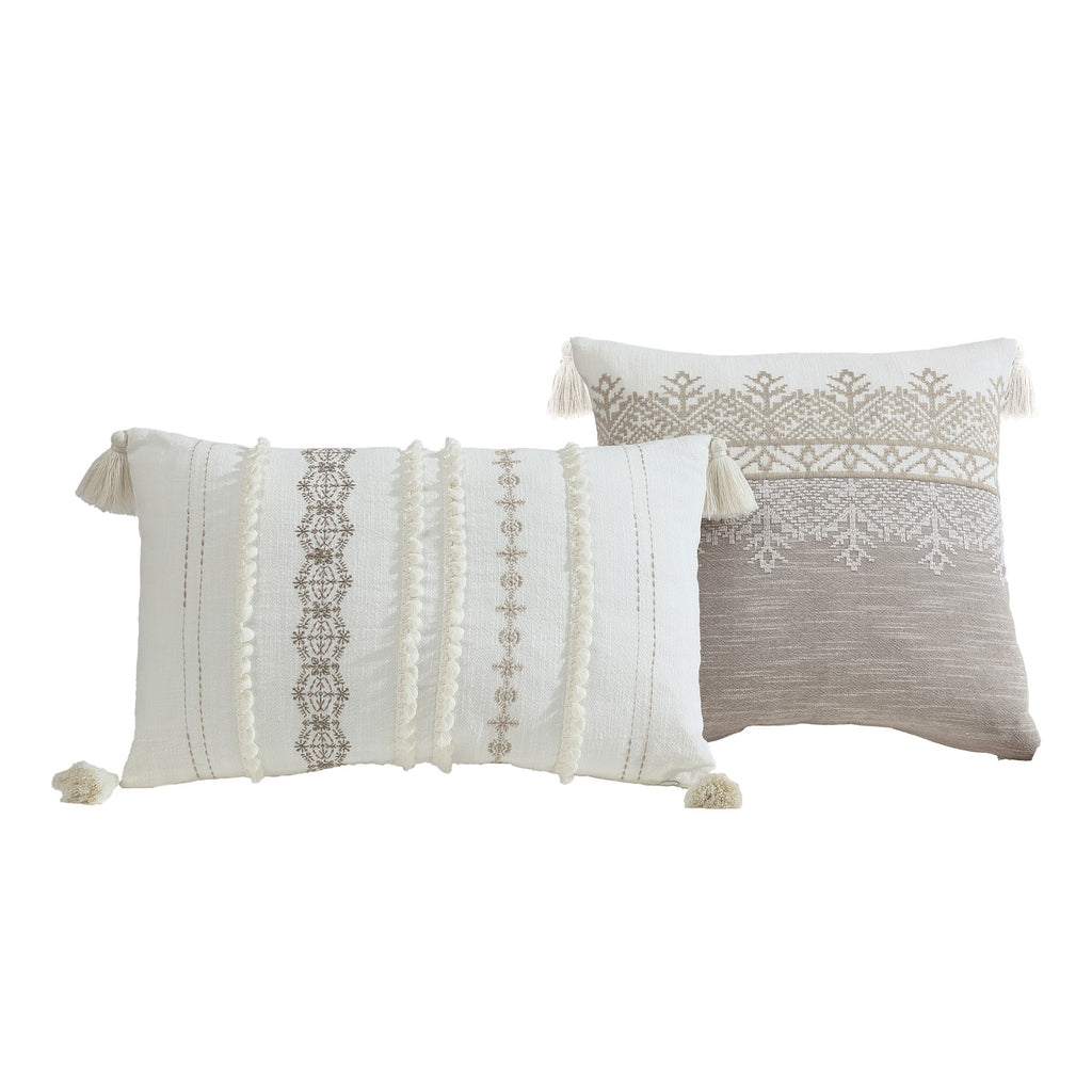 Preston 5-Piece Textured Woven Jacquard Comforter Ensemble