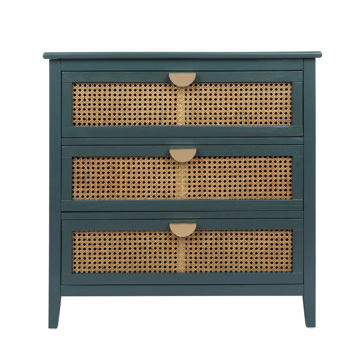 3 Drawer Cabinet, Natural Rattan, American Furniture