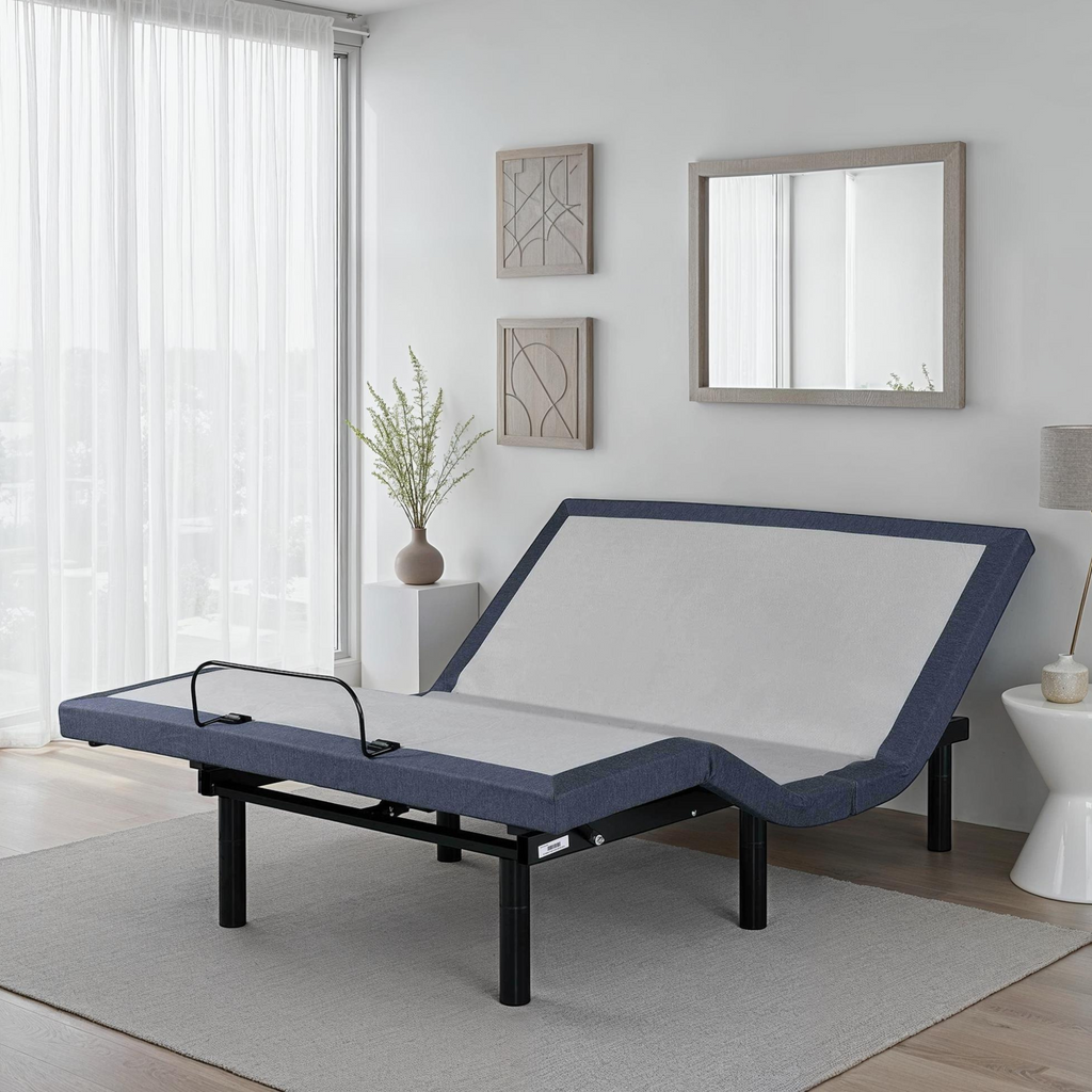 Twin XL Adjustable Bed Base with Massage and Position Adjustments