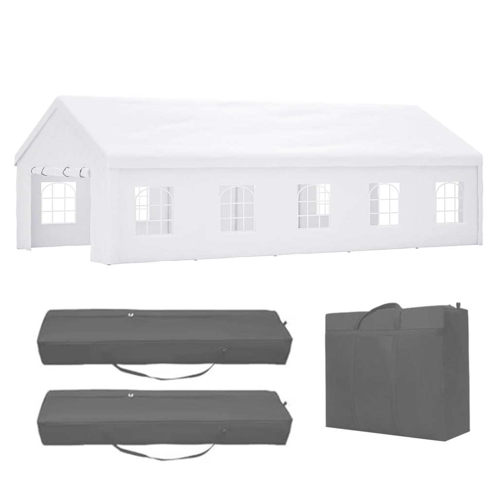 16x32 Ft Party Tent with Removable Sidewalls and Storage Bags
