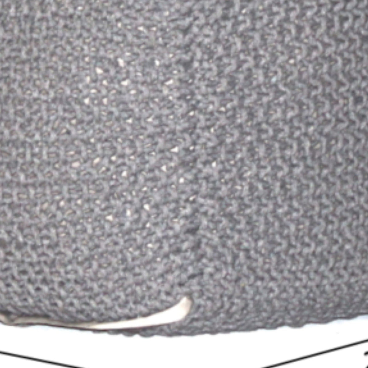 Semi Rounded Pouf, Cable Knitted, Perfect Seating