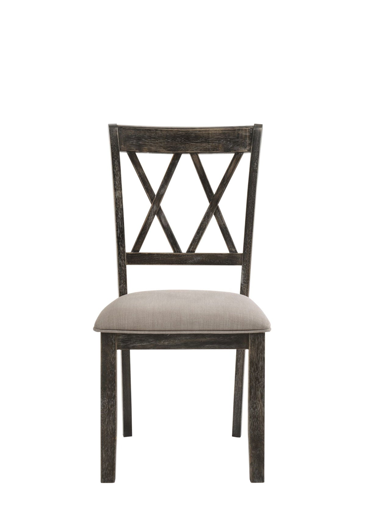 Claudia II - Weathered Side Chair (Set of 2) - Beige / Gray