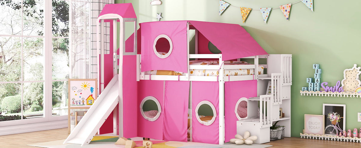 Loft Bed With Tent And Tower