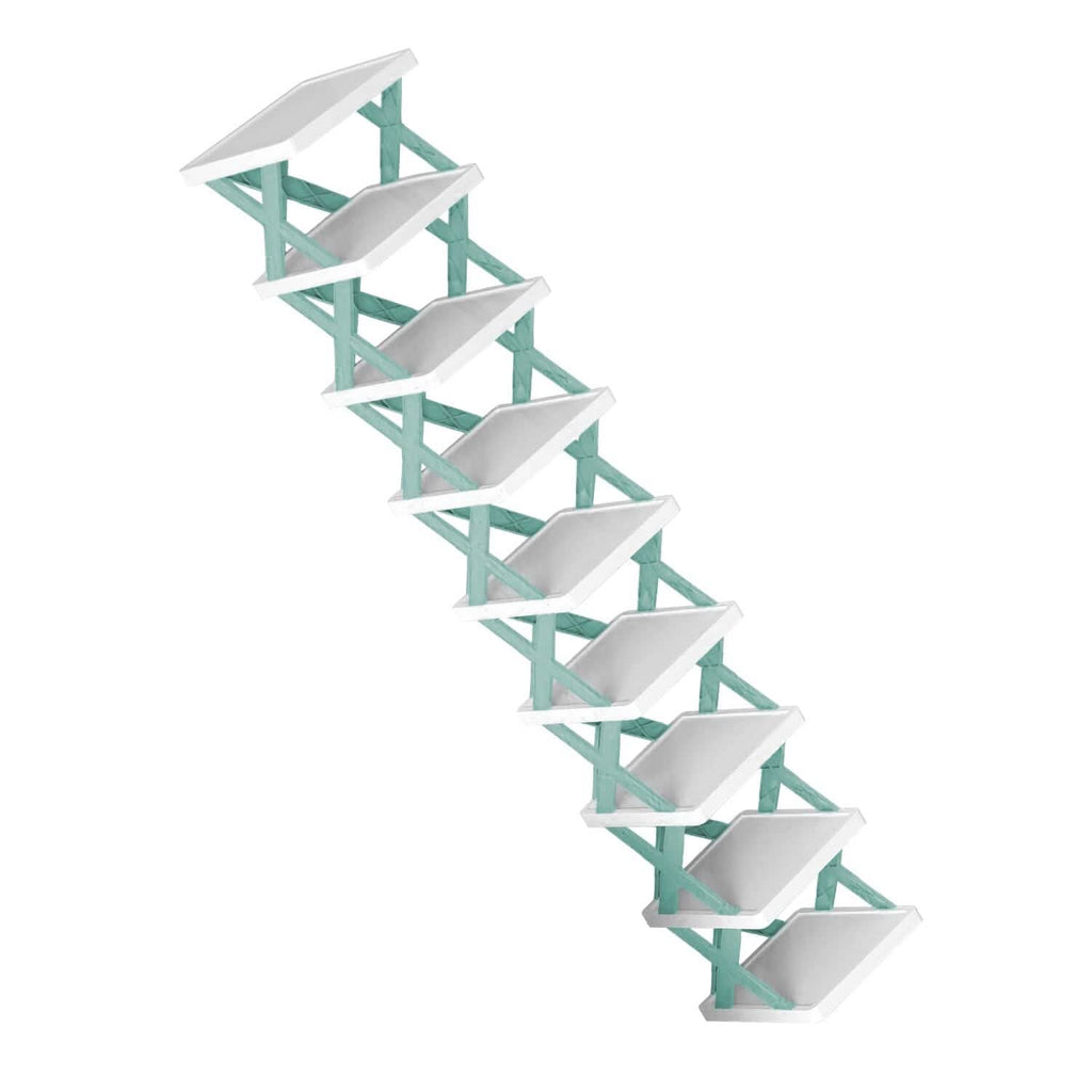 9-Tier Narrow Entryway Shoe Rack Plastic Vertical Shoe Organizer