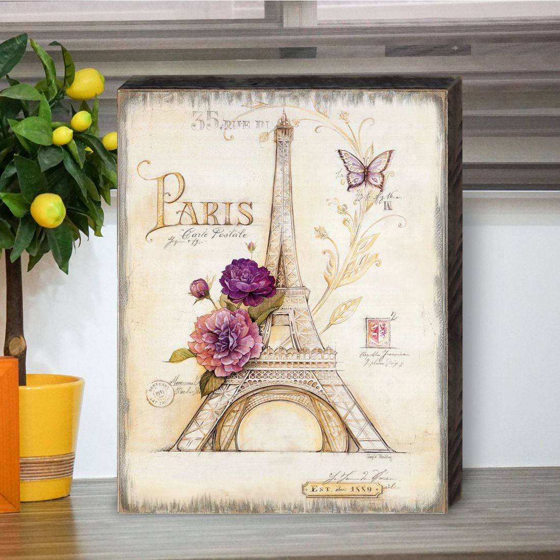 Grantville Eiffel Tower Wooden Wall Art by Nature Wonders - International Decor - 95312B