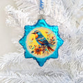 Blue Sparrow Mercury Glass Ornaments by G. Debrekht - Wildlife Holiday Decor - 776007