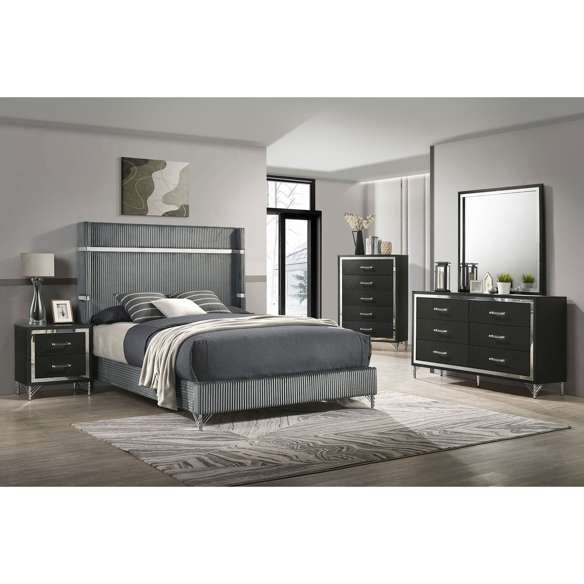 Malcolm - Wingback Bed
