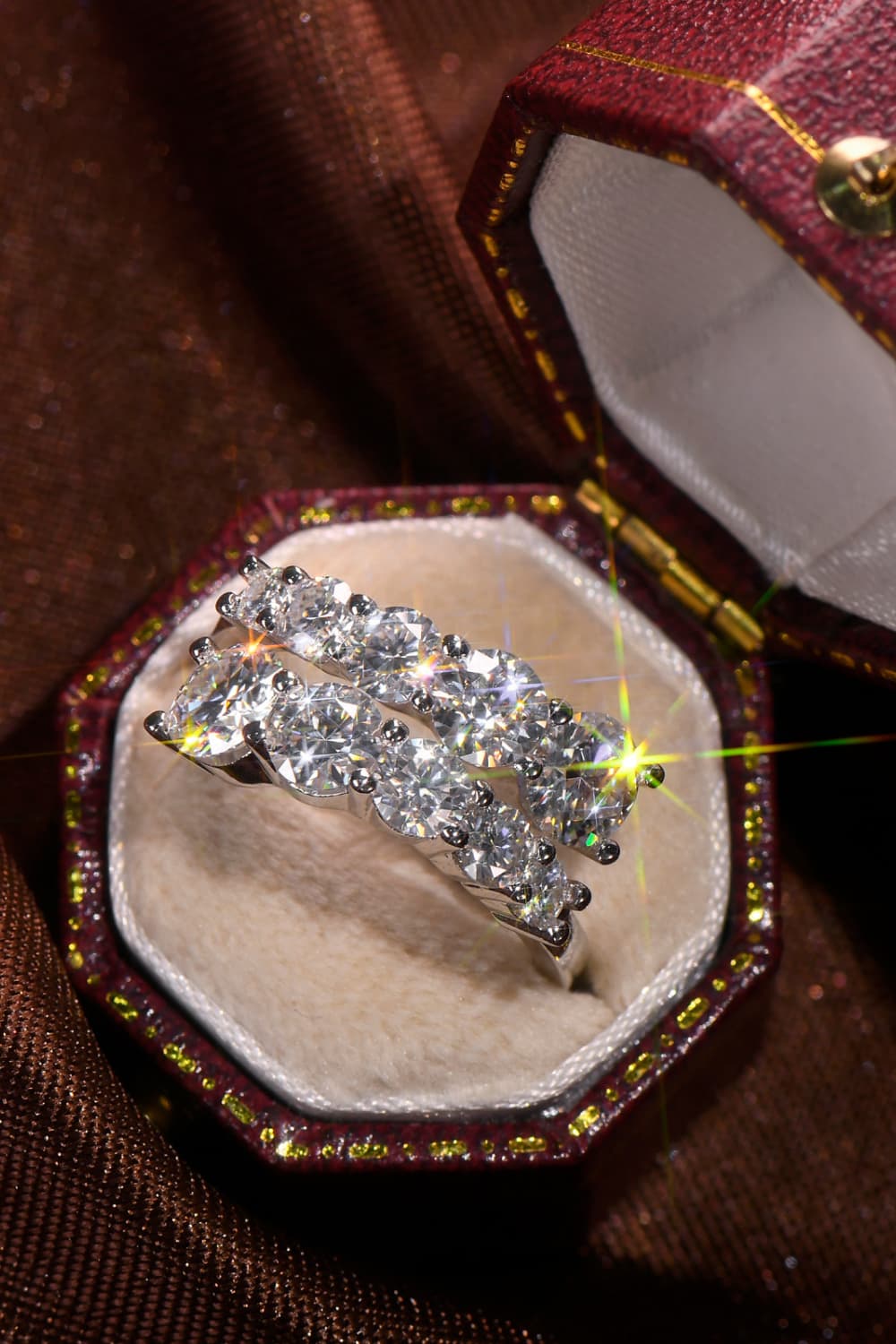 Multistone Sparkala™ Platinum or 18k Gold Over Pure Sterling Silver Ring