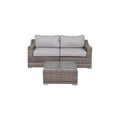 Outdoor Wicker Conversation Set With Cushions, All Weather