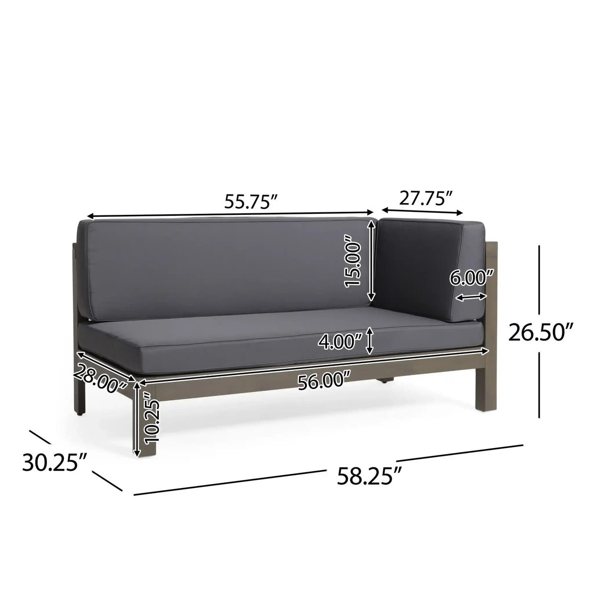 Brava X Back Corner Bench
