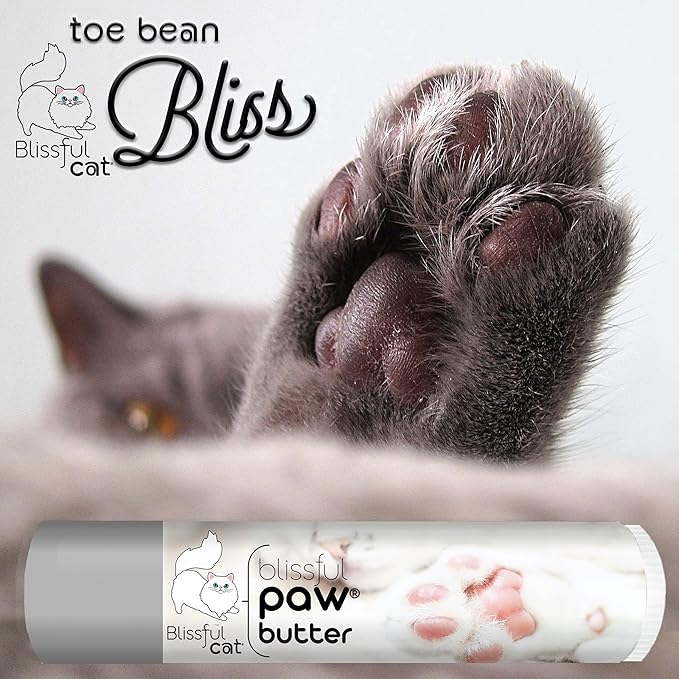 The Blissful Cat Paw Butter, Moisturizer for Dry Paw Pads, Softens and Protects Rough Feet, Versatile, Lick-Safe Balm, 0.15 oz.