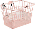 Retrospec Apollo Detachable Front Bike Basket Steel Half-Mesh with Integrated Detachable Hooks and Built-In Handle, Easy Assembly and Portability for Bicycles