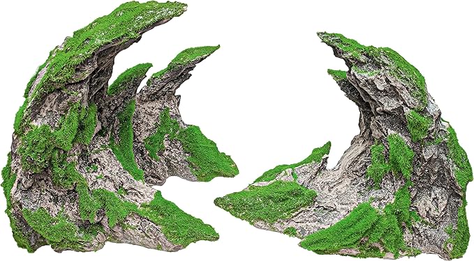 Novelsite Fish Tank Accessories, Aquarium Decorations, Scenery, Rock Ornaments - Create Aquatic Beauty with Premium Aquarium Decorations,17" W x 8.6" H x 5" D