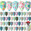 Weewooday 50 Pcs Hawaiian Dog Bandanas Bulk for Dogs Soft Bibs Adjustable Triangle Pet Bandana for Small Medium Large Costume(Hawaii Pattern, 25.6 x 17.7 x 17.7 Inch)