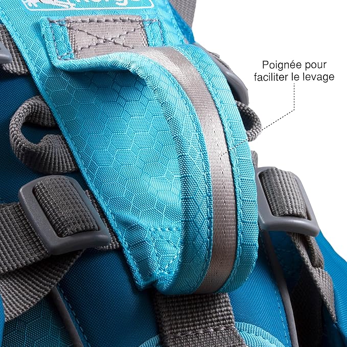 Kurgo Big Baxter Dog Backpack, Dog Saddlebag, Dog Pack, Adjustable Saddlebag for Hiking, Walking, Running, Camping, Black/Orange