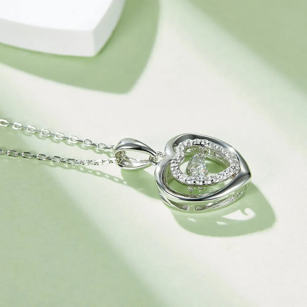 Sparkala™ 925 Sterling Silver Heart Necklace