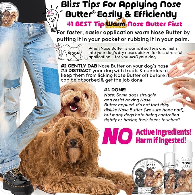 The Blissful Dog Labradoodle Unscented Nose Butter - Dog Nose Butter, 4 Ounce
