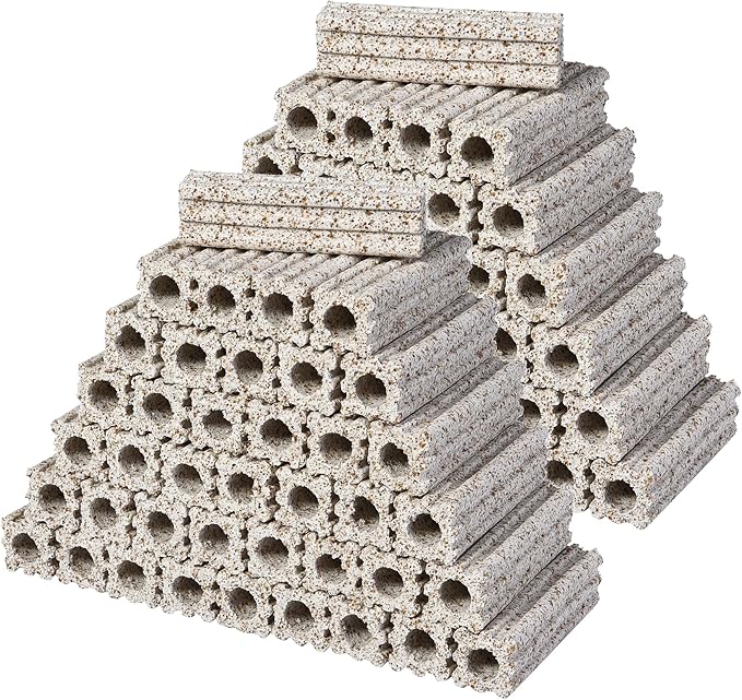 ALEGI Ceramic Bio Filter Media, Porous Media Filter Media for Sump Tank, Pond, Aquarium Fish Tank (Small 108 pcs)