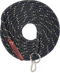 22' Long Line with SS O Ring and Carabiner (Black with Beige)