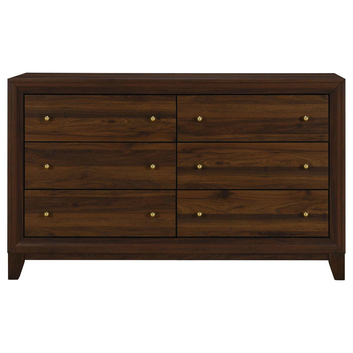 Anza - 6 Drawer Dresser Cabinet - Walnut