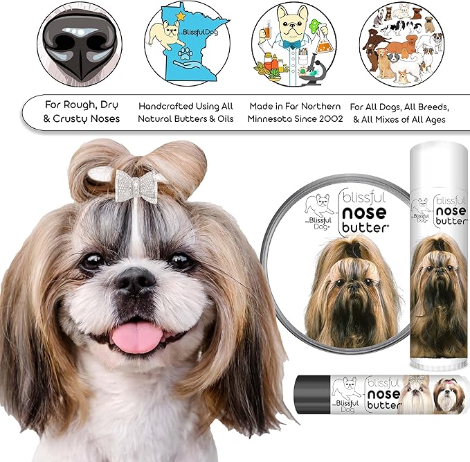 The Blissful Dog UNSC-SHIHTZU-16OZ Shih Tzu Unscented Nose Butter, 16-Ounce