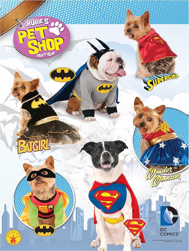 DC Comics: Wonder Woman Pet Costume for For Dogs or Cats by Rubies, Medium