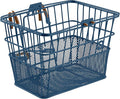 Retrospec Apollo Detachable Front Bike Basket Steel Half-Mesh with Integrated Detachable Hooks and Built-In Handle, Easy Assembly and Portability for Bicycles