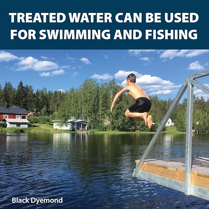 Airmax Pond Dye Packets Nature's Blue Colorant for Large Pond & Lake, Beneficial UV Blocking Color Concentrate, Maintain Clean & Clear Water, Fish Safe, Easy Treatment, 2 Soluble Packets