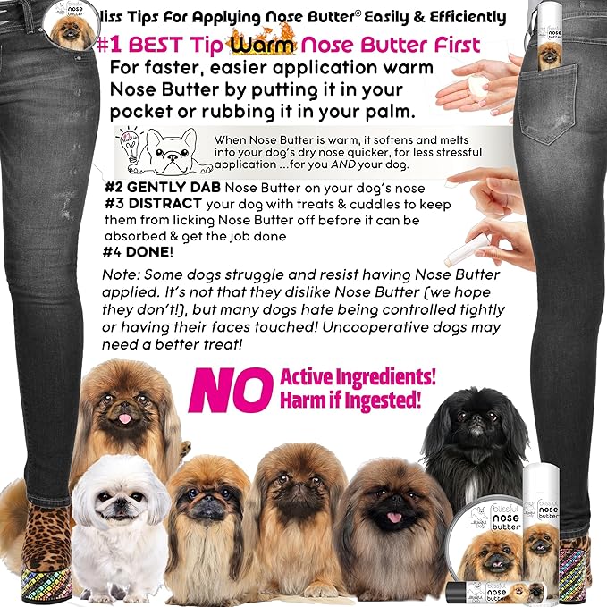 The Blissful Dog Pekingese Unscented Nose Butter - Dog Nose Butter, 2 Ounce