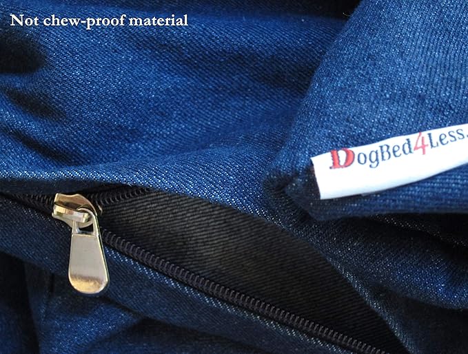 Dogbed4less Premium Orthopedic Memory Foam Dog Bed for Medium Large Dogs, Washable Durable Denim Cover, Waterproof and Extra External Pet Bed Case 37"X27"X4"