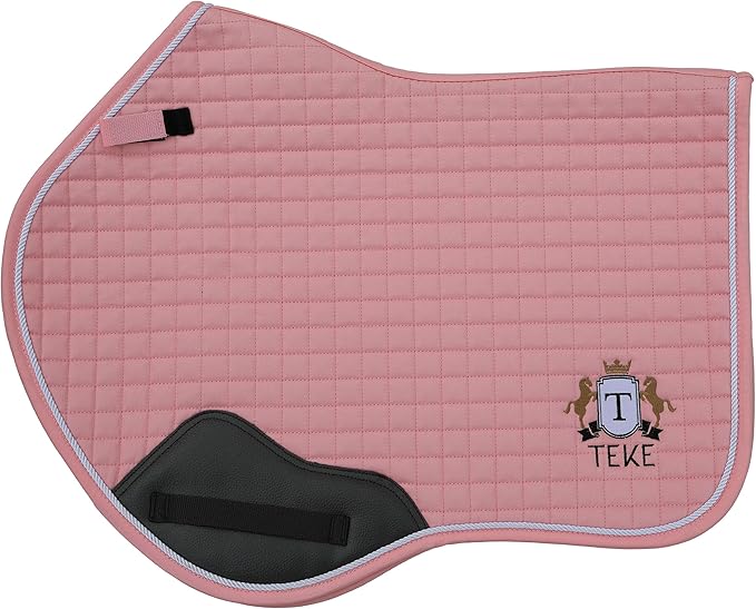 T TEKE Close Contact Saddle Pads,100% Cotton English Saddle Pads for Horses with Moisture-Wicking and Breathable Lining