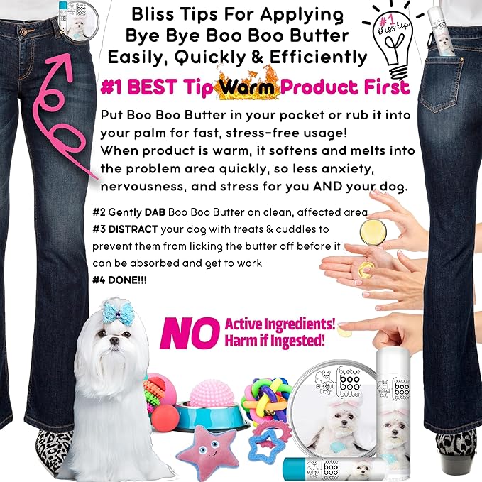 The Blissful Dog .15 oz Tube Maltese Booboo Butter