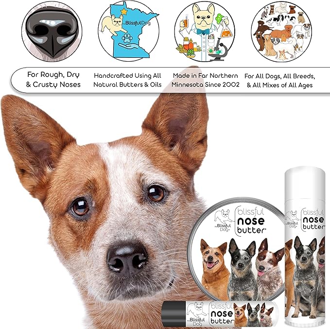 The Blissful Dog Australian Cattle Dog Unscented Nose Butter - Dog Nose Butter, 2 Ounce